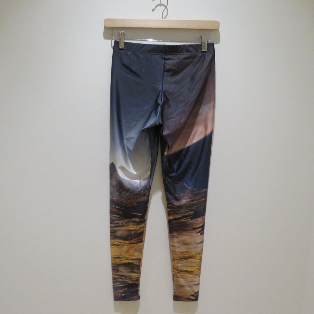 BLACKMILK Mountains Of Mars 2.0 Leggings Alt Punk Goth Stretch Shine - Size M - Picture 10 of 15
